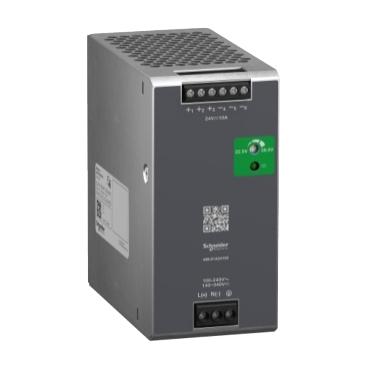 Power supplies for industrial use, rail mounting